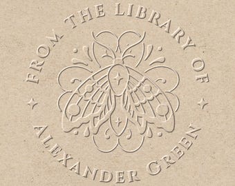 Personalized Book Embosser/Custom Book Stamp/From The Library Of/Library Embosser/Self Inking/Ex Libris/Book Lover Gifts/Back To School Gift