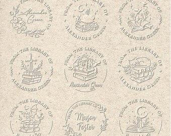 Personalized Book Embosser/Custom Book Stamp/From The Library Of/Library Embosser/Self Inking/Ex Libris/Book Lover Gifts/Christmas Gift