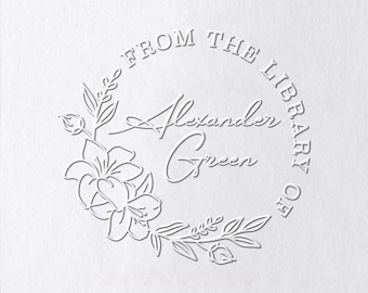 Personalized Book Embosser,Custom Book stamp,From The Library Of Embosser,Self Inking stamp,Book Belongs to,Book Lover Gift