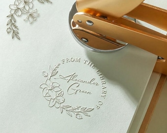 Personalized Book Embosser/Custom Book Stamp/From The Library Of/Library Embosser/Self Inking/Ex Libris/Book Lover Gifts/Back To School Gift