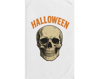 Ręcznik do rąk z czaszką na Halloween | Upiorny wystrój kuchni