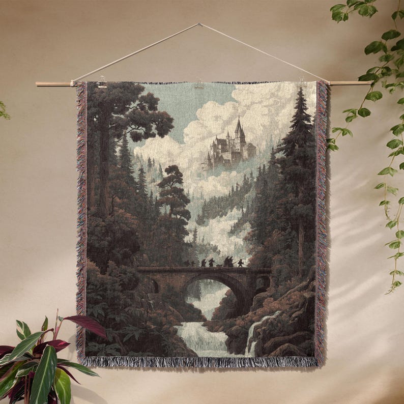 Epic Moria Bridge Fellowship 100% Cotton Woven Blanket, Lord of the ...