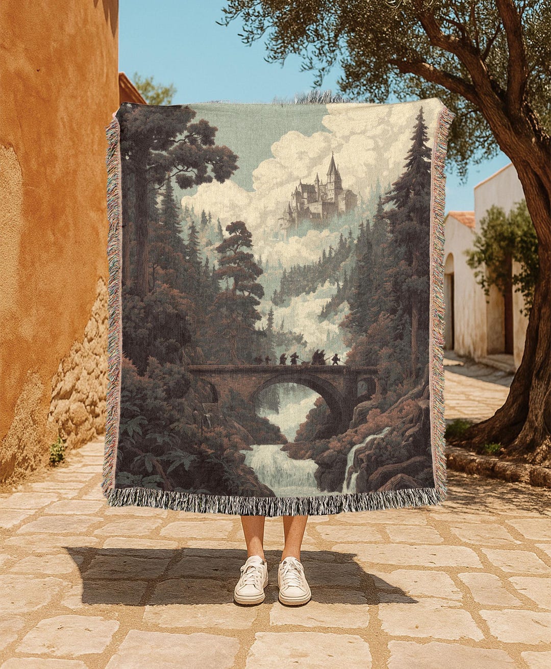 Epic Moria Bridge Fellowship 100% Cotton Woven Blanket, Lord of the ...