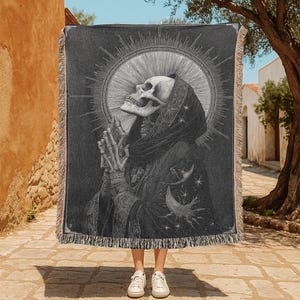 Abstract Music Instrument 100% Cotton Woven Blanket, Jazz String