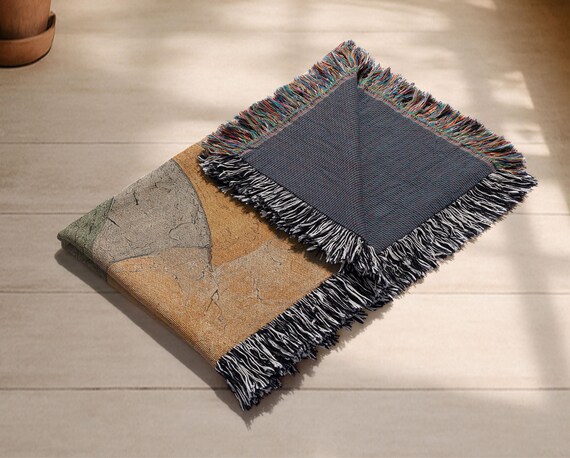 Abstract Music Instrument 100% Cotton Woven Blanket, Jazz String