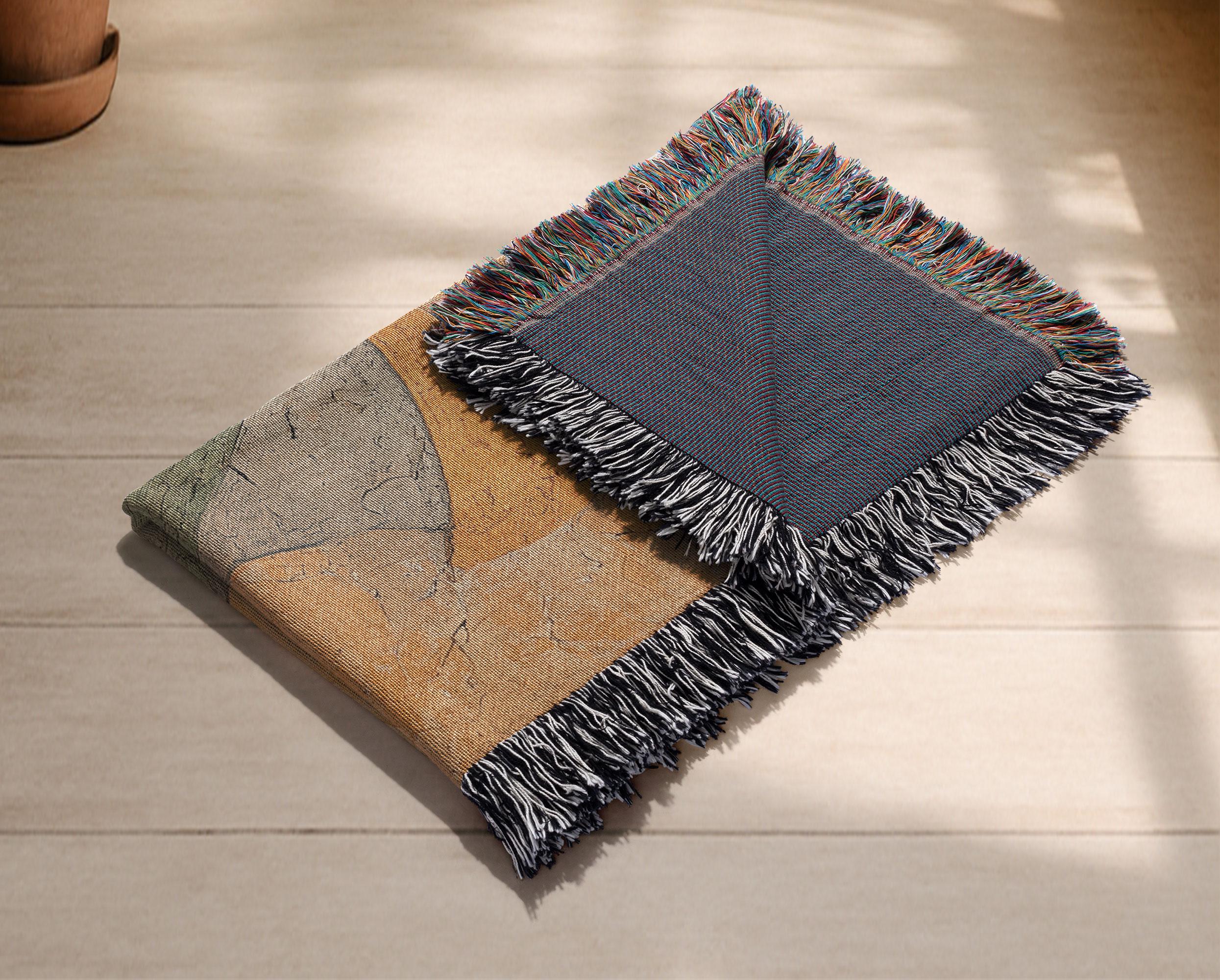 Abstract Music Instrument 100% Cotton Woven Blanket, Jazz String