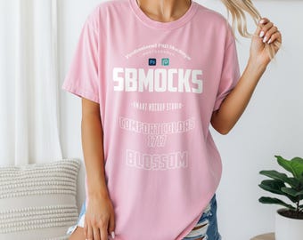 Comfort Colors 1717 Blossom T-Shirt Mockup, Smart PSD