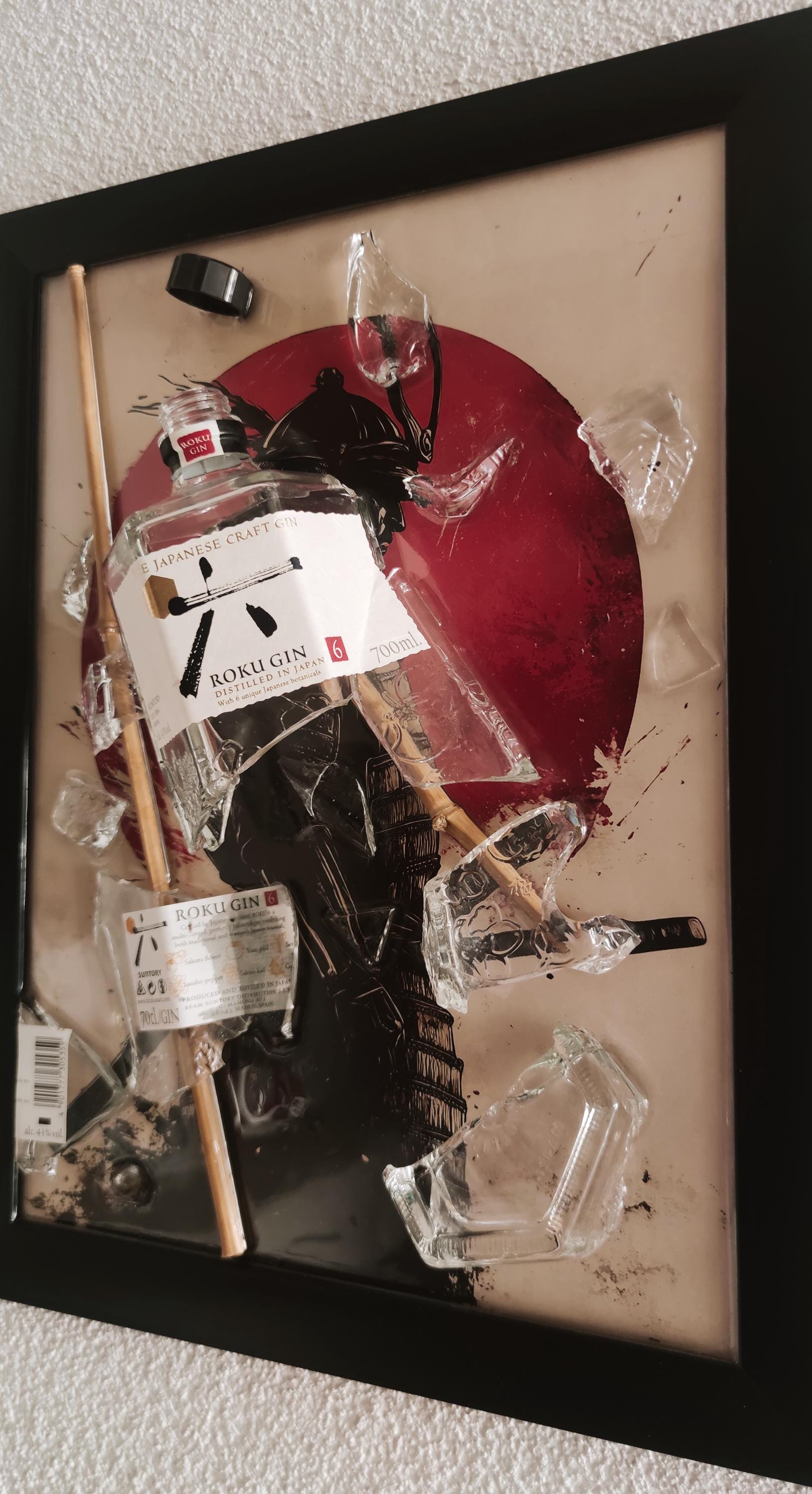 除雪用品 ROKU GIN Resin art Roku Gin, Samurai Broken Bottle Art - Etsy