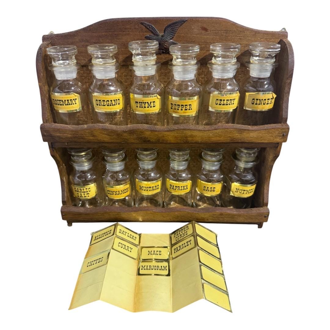 Vintage Apothecary Spice Rack - Etsy