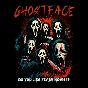 Ghostface Halloween Png, Scream Movie Png, Let&#39;s Watch Scary Movie, Horror Movie Digital Download