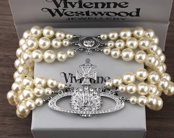 Vivienne Westwood Gold Triple Pearl Choker Necklace - Etsy 日本