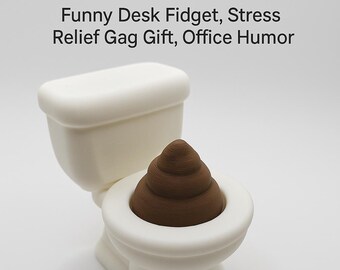 Grappig toiletklikker fidgetspeeltje: bureaugadget stressverlichting