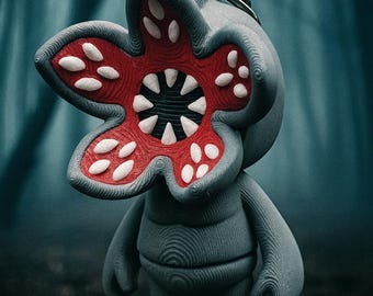 3D Printed Demogorgon Creature Articulated Keychain  Flexi Horror Monster Fidget Toy | Very Strange