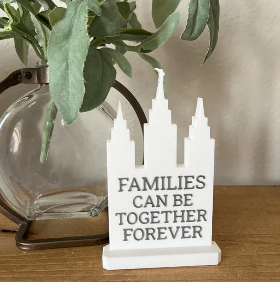 Families Can Be Together Forever on Temple Outline! Makes a Great Gift for Primary, Young Women, Seminary, Sunday School, and Relief Society