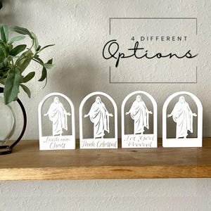 Statue of Jesus Christ in an Arch Perfect for Gifting!! 3D Printed LDS Relief Society or Young Women Handout. Seminary & Missionary Keepsake