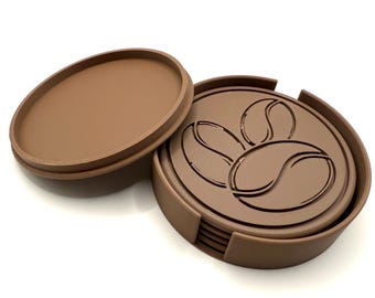 Coaster STL File For 3d Printer, Coaster With Box 3D Print File, Cup Holder 3D Printable