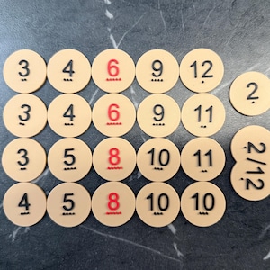 Catan Number Tokens - 3D Printed Hex Numbers for Catan Board Game, 3-4 players, 5-6 players Custom Catan Accessories