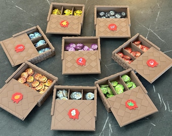 Quacks of Quedlinburg Game Organizer 3D Printed Token Tray Set Handmade Board Game Accessory Game Upgrade For Original and Acrylic Tokens