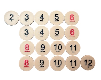 Catan Number Tokens - 3D Printed Hex Numbers for Catan Board Game, 3-4 players, 5-6 players Custom Catan Accessories