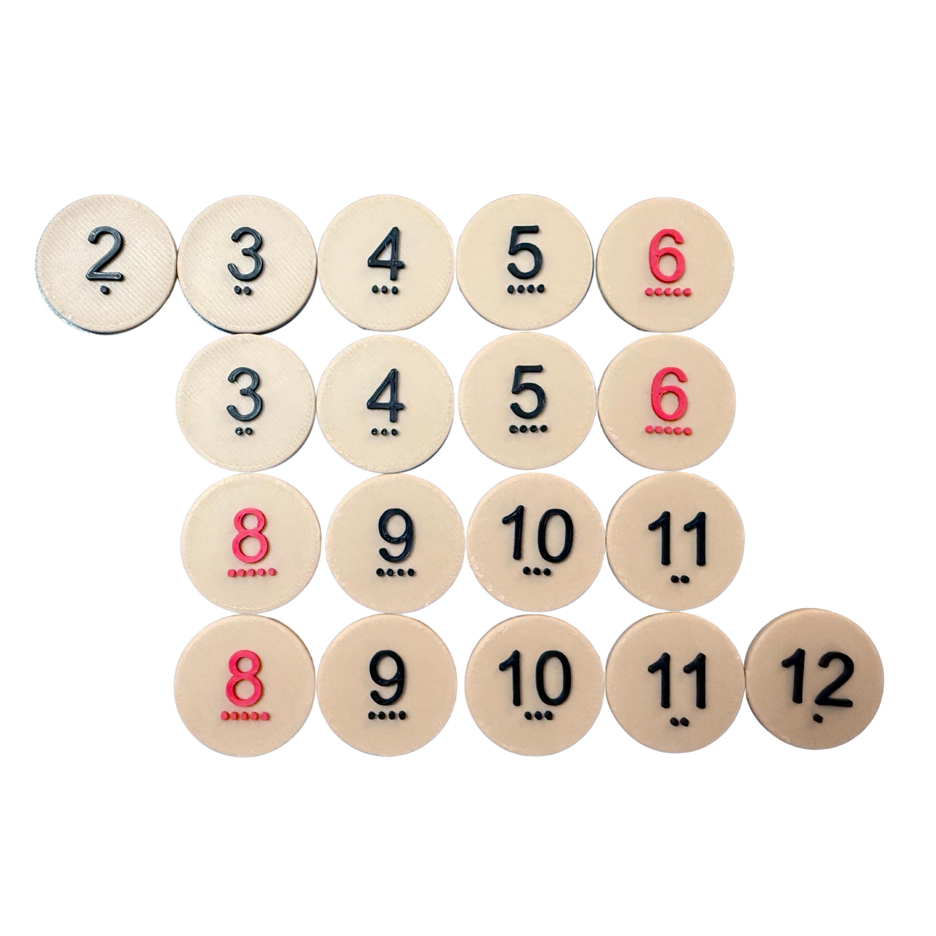 thumbnail image 2 of Settlers Of Catan Replacement Parts – Full Set Of Circular Number Tokens & Harbor Pieces 2 of 6