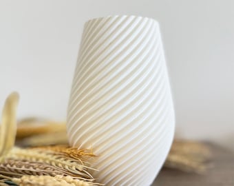 3D Printed Modern Spiral Vase | Elegant Minimalist Decor | Multiple Colors