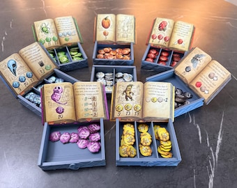 Quacks of Quedlinburg Game Organizer 3D Printed Token Tray Set Handmade Board Game Accessory Game Upgrade For Original and Acrylic tokens