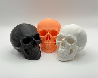 3D Skull glow in the dark, for Halloween - Decoration | Realistic Skull for Holiday and Interior, Human skull.