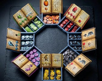 3D Printed Quacks of Quedlinburg Organizer, Token Tray Set for Original Acrylic Tokens, Board Game Storage Upgrade, Game Night Gift
