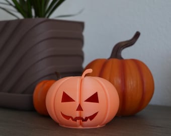 Halloween pumpkin Jack-o-Lantern | Halloween Decor | Glow-in-the-Dark Pumpkin – Spooky Fall Home Decoration, Unique Light-Up Pumpkin