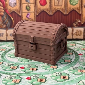 Quacks of Quedlinburg Ruby Chest | Board Game Organizer | 3D Printed Token Box with Magnetic Lid | Game Component Storage