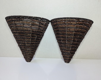 Vägglampa med pärlmotiv, värmeljus, set 23 x 20 cm