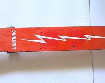 1976 Lightning Bolt Fiberglass Skateboard 3 feet long