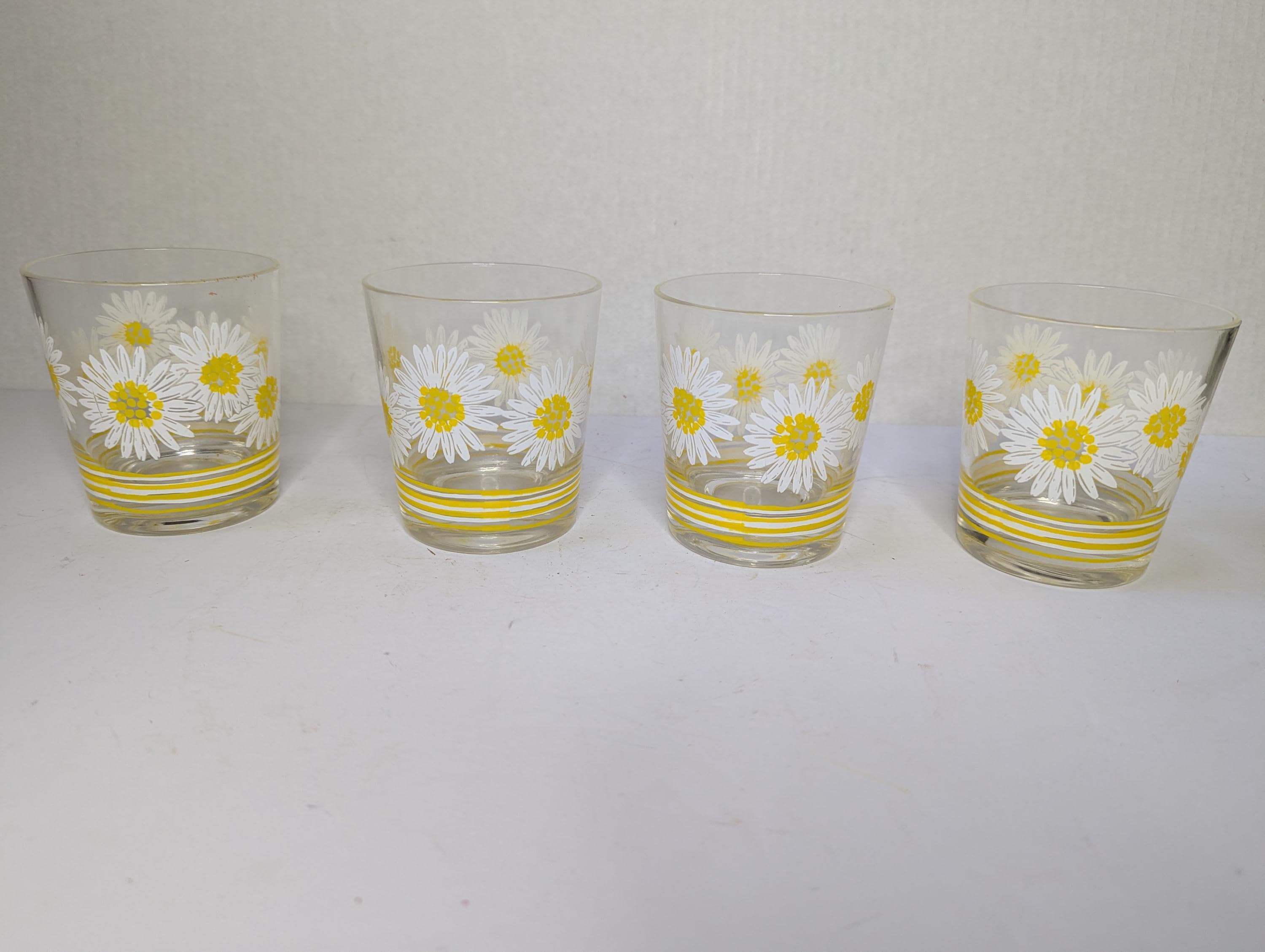 Daisy Drinking Glasses Vintage Tumbler - Etsy