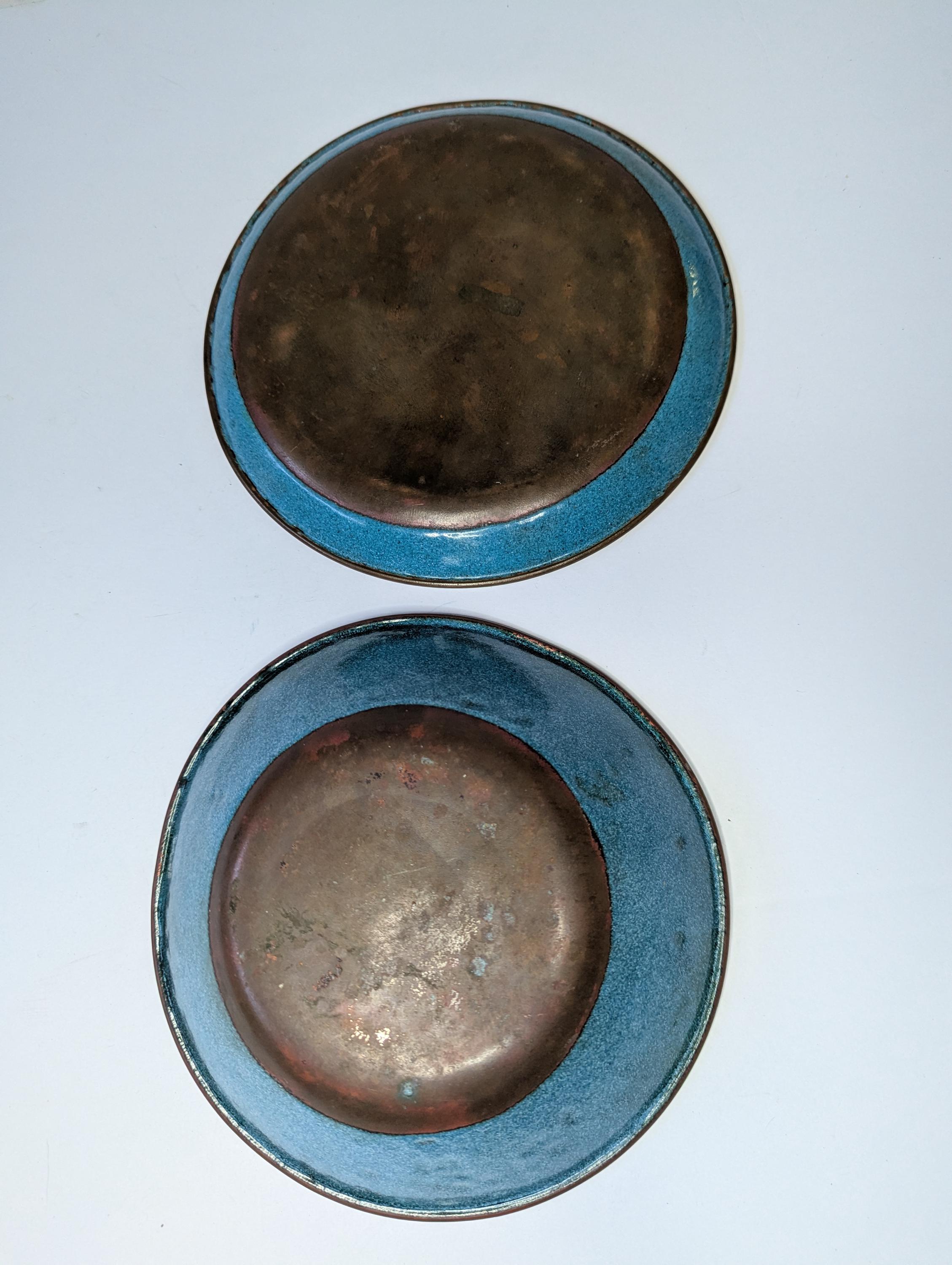 ヴィンテージ エナメル銅製 7インチ 1950～60年代 アジアンモチーフ