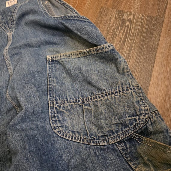 VTG Lee Denim Overalls 1940s 1950s Sanforized Don… - image 12