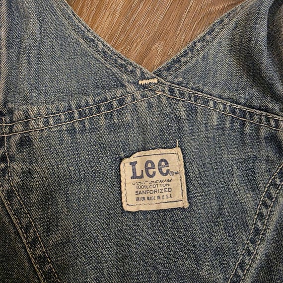 VTG Lee Denim Overalls 1940s 1950s Sanforized Don… - image 10