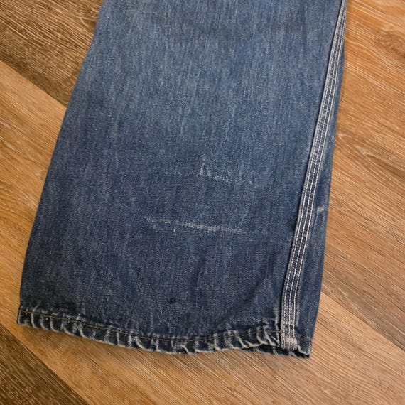 VTG Lee Denim Overalls 1940s 1950s Sanforized Don… - image 19