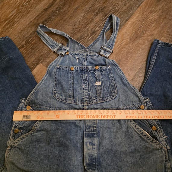 VTG Lee Denim Overalls 1940s 1950s Sanforized Don… - image 7