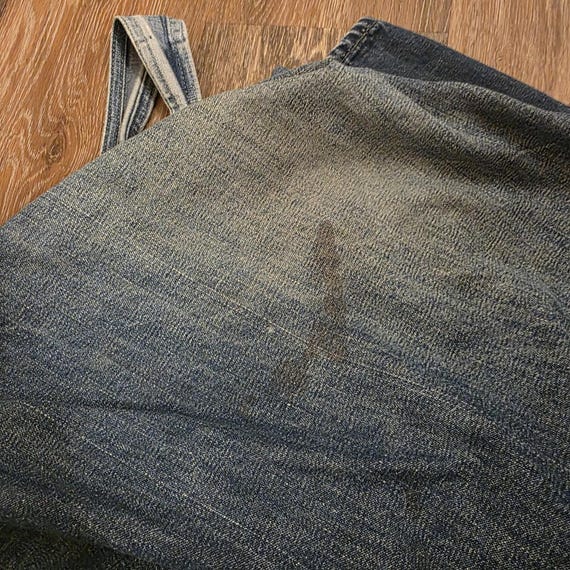 VTG Lee Denim Overalls 1940s 1950s Sanforized Don… - image 9