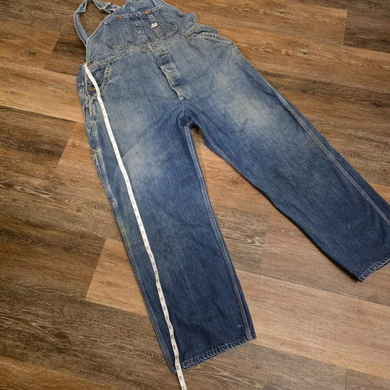 VTG Lee Denim Overalls 1940s 1950s Sanforized Don… - image 16