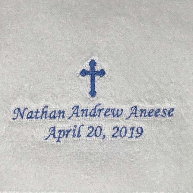 Christening-Baptism Bath Towel Monogrammed-Personalized for | Etsy