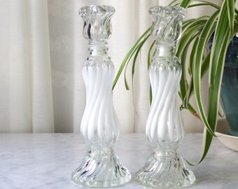 12 Dollhouse Miniature Candles with Pink Candlestick Holders Glass BD H189 1