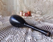 Vintage Sock Darner Black Wood Chippy Paint Grandma 39 s Sewing Basket