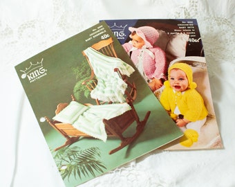 Vintage Crochet Baby Set Patterns 1980s