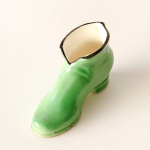 Vintage Miniature Shoe Lime Green High Top