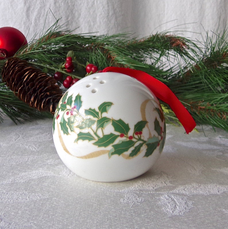 Vintage Potpourri Christmas Ornament Holly Ball Air Freshener Etsy