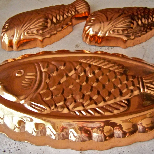 Vintage Solid Copper Kitchen Molds