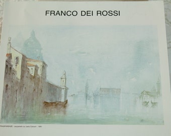 Brochure Art Gallery Of Paintings By Franco Dei Rossi 1991