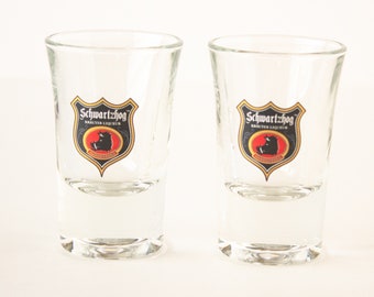 Vaso de chupito vintage, juego de dos, Schwartzhog Barware
