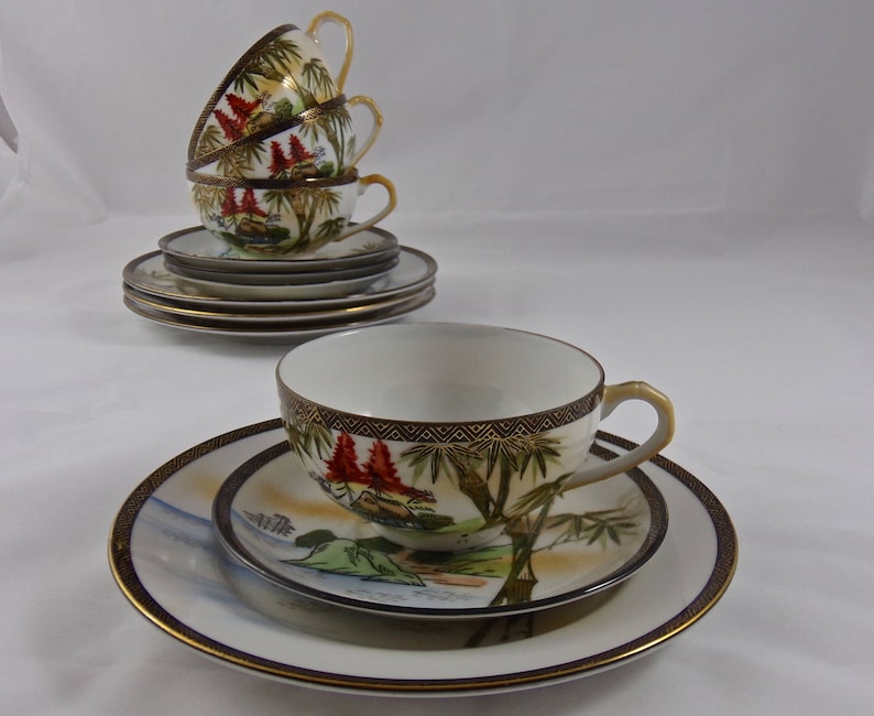 geisha girl tea cups